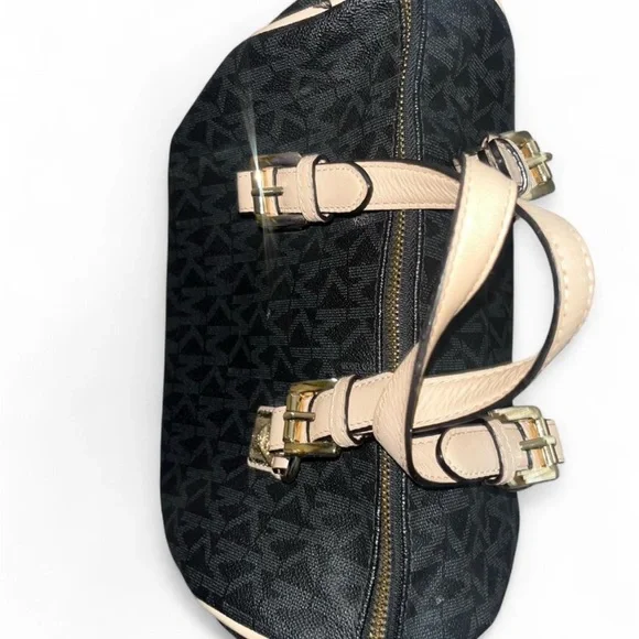 Michael Kors Black Satchel with Tan Accents - Picture 6 of 7